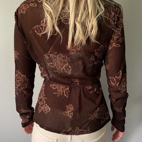 Sheer Babydoll Tie-Front Cardigan - Picture 5 of 5